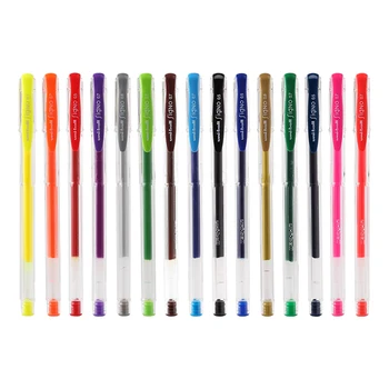 Гелевая ручка UNI UM-100 0,5 0,7 ММ, 0,8 ММ, кисть для рисования цветной водой для студентов, деловые принадлежности, Школьные принадлежности, Канцелярские принадлежности