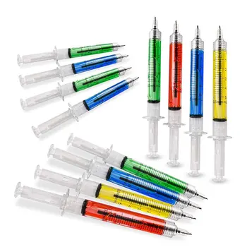 шариковая ручка для инъекций 4шт, Подарок доктору Медсестре, Жидкая ручка, Цветные Шприц-ручки