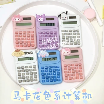 Sanrio Студенческий Портативный Калькулятор Для Калькулятора Настольный Калькулятор Офисные Калькуляторы С Кнопками Hello Kitty Kuromi My Melody