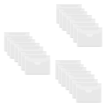 60 Шт. Прозрачная сумка для хранения штампов и штампов, закрывающийся карман для хранения, большой конверт-футляр для бумажной открытки для скрапбукинга своими руками