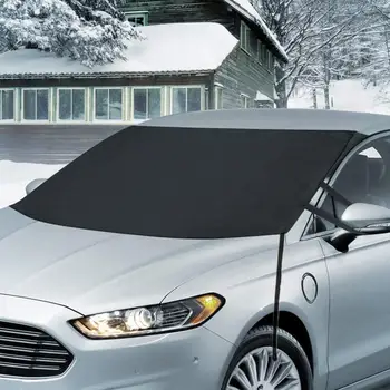 Защита от снега для автомобиля из ткани Оксфорд Универсальный Автомобильный внедорожник Зимнее Переднее Заднее Ветровое стекло Защита от льда на лобовом стекле автомобиля от снега
