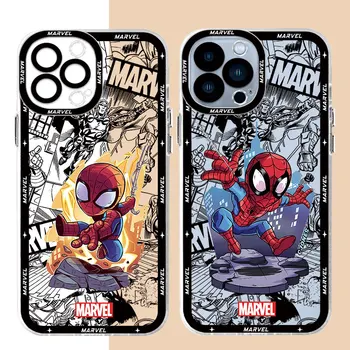 Чехлы с логотипом Marvel Spider Man Чехол для Redmi Note 11S 10 Pro 9T 11 Pro 12 Pro 9 Pro 8 12S 10 Lite 11 Pro Чехол Прозрачный Мягкий