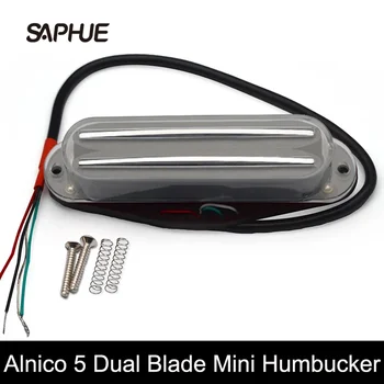 Звукосниматель Alnico V Twin Blade Mini Humbucker с двумя направляющими 9K для замены электрогитары многоцветный