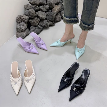 Весна 2023, Новая мода, босоножки на высоком каблуке Baotou, Женская повседневная модная женская обувь Zapatos Mujer