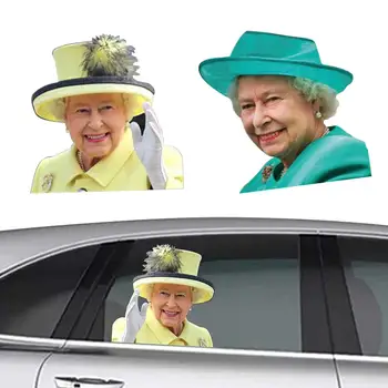 Наклейка на окно автомобиля Queen Наклейка на автомобиль Queen Elizabeth - Автомобильные наклейки Queen Of England, Водонепроницаемые Персонализированные украшения для автомобильных наклеек