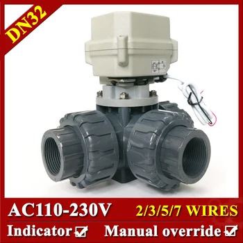 DN32 UPVC 3-ходовой соединительный электрический клапан 1-1 /4 
