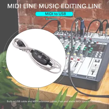 Кабель MIDI-USB Конвертер Разъем ПК-Синтезатор Музыкальная Клавиатура Адаптер для Домашней Музыкальной Студии