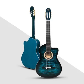 Классическая гитара с низким шагом аккорда 20 класса Гитара в синюю тигровую полоску Музыкальный инструмент для профессионального исполнения начинающих