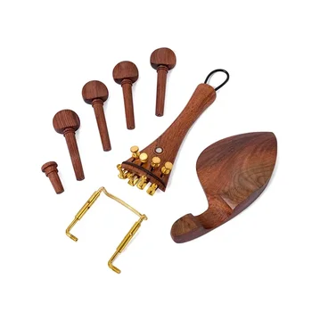 Оптовая продажа высококачественной фурнитуры для скрипки, набор из 13 штук, детали из массива дерева для скрипки, подставка для подбородка, вал и другие аксессуары для скрипки
