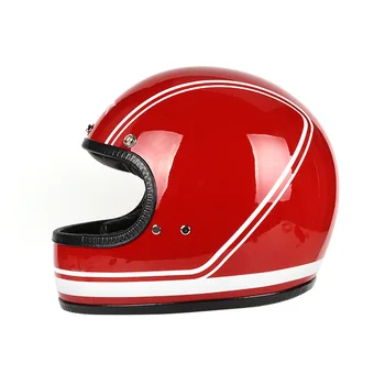 Мотоциклетный шлем в стиле ретро, полный шлем из стекловолокна в горошек, сертифицированная CE защитная шляпа для мотокросса cascos para moto, мужской полнолицевой шлем