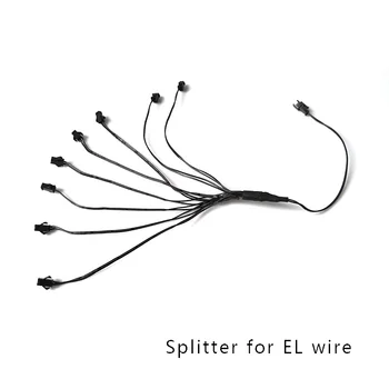 1 шт. Разъемы EL Wire (один штекерный разъем с несколькими гнездовыми разъемами) для 1 шт. драйвера EL соединяют множество el проводов