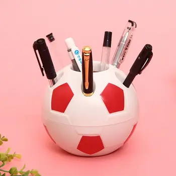 Новый дизайн, мультяшный футбольный держатель для ручек, подставка для ручек в форме футбола, держатели для зубных щеток, настольное украшение, настольное хранилище
