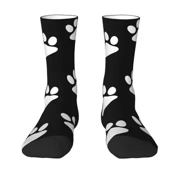 Носки для собак с забавными отпечатками лап, мужские женские теплые носки для баскетбола с 3D принтом животных