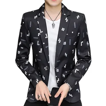 Высококачественный блейзер Мужской Молодежный Корейский модный тренд Элегантный Простой Деловой Вечерний Повседневный Джентльменский приталенный пиджак в западном стиле