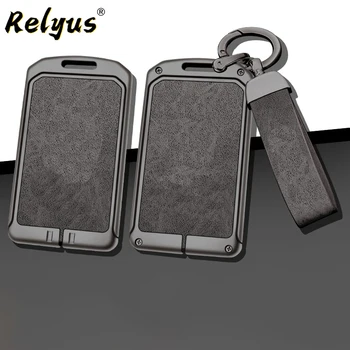 Кожаный чехол для ключей от автомобиля из цинкового сплава, полное покрытие для Aito M5 M7, пряжка для карты, защитный чехол, брелок, сумка без ключа, автоаксессуары