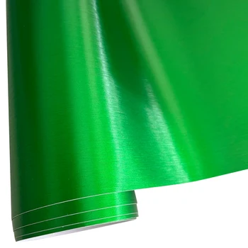 Зеленая Матовая Стальная Металлическая Пленка Для Обертывания Автомобиля в Рулон Из Винилового Листа с Воздухоотводящей Клейкой Наклейкой