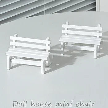 Белый мини-стул Креативный дом Деревянные поделки украшения Фотография Фото декоративный реквизит