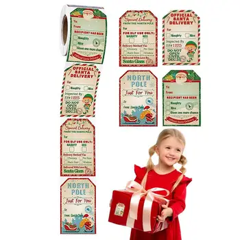Симпатичные наклейки для рождественских подарков Подарочные этикетки Наклейки для рождественских подарков Наклейки для подарочных этикеток из крафт-бумаги Рождественские этикетки DIY