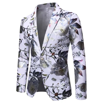 Высокое качество модный тренд печати досуг бизнес работа путешествия шоппинг элегантное свадебное платье для жениха мужской тонкий пиджак