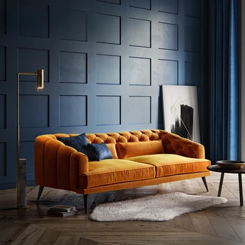Скандинавский одноместный диван из массива дерева, комбинация диванов для гостиной, простой современный двухместный диван для гостиничного клуба
