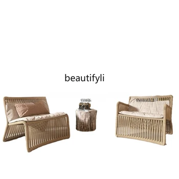 Кресло для отдыха на балконе, домашний одноместный диван, легкое роскошное кресло Lazy Bone в стиле Ins, кресло для гостиной