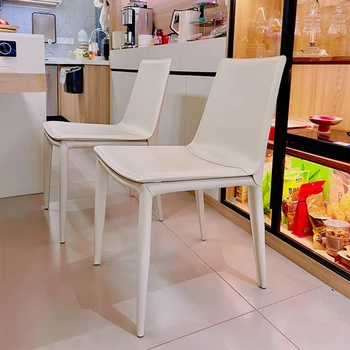 Роскошные обеденные стулья в скандинавском минимализме Со спинкой Креативного дизайна, Обеденные стулья кремового цвета, мебель для дома Silla Comedor WZ50DC