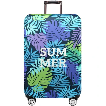 Эластичный чехол для дорожного багажа с растительным принтом 18-32 дюймов, аксессуары для путешествий, Тележка, защитный чехол для чемодана