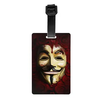 Анонимная Багажная бирка Гая Фокса V Для дорожной сумки Vndetta, чемодана, идентификационной этикетки