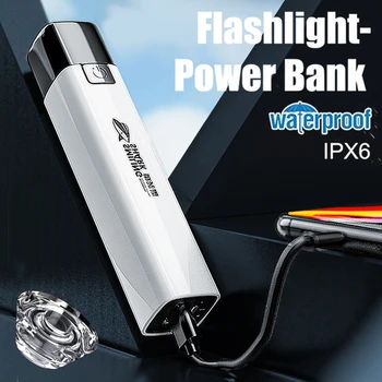 Сильный свет USB-Зарядка Небольшого Фонарика С Функцией Power Bank Удобное ABS-Освещение для Поиска Аварийных Ситуаций в помещении и на открытом воздухе