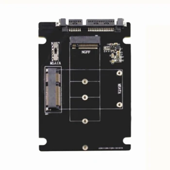 2 В 1 MSATA/M.2 NGFF К 2,5-дюймовому адаптеру SATA SSD-карта адаптера M.2 NGFF B-Key К плате адаптера преобразователя SSD-накопителя SATA