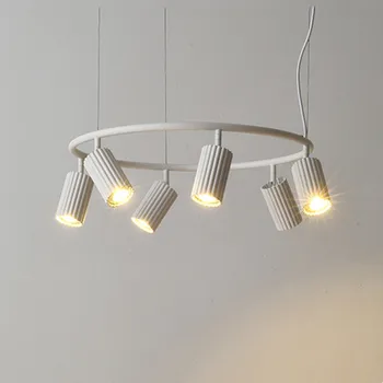 Металлическая люстра-прожектор Nordic Macaron, окрашенная в макаронный цвет, Подвесная люстра Led GU10 для гостиной, освещение в стиле деко в помещении, светильники Lamparas