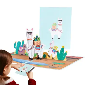 3D открытки Милые Открытки с животными На День Рождения Забавные Креативные Бумажные Праздничные Открытки С Днем Рождения на Рождество Годовщину