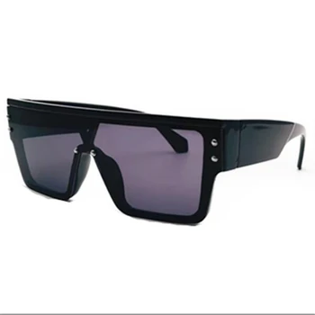 Черные прямоугольные солнцезащитные очки мужские квадратные сросшиеся 2023 новые с защитой от ультрафиолета роскошные женские очки tide 1583