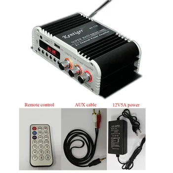 HY-118 Bluetooth Усилитель 2.2-Канальная Поддержка 2 Сабвуферных Динамика FM TF USB Пульт Дистанционного Управления Мини HIFI Цифровой Усилитель Стерео