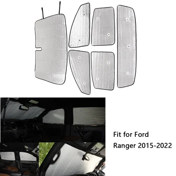 Для Ford Ranger 2015-2022 Солнцезащитные козырьки для окон автомобиля Полный комплект УФ-блока 6 шт. Автомобильные аксессуары