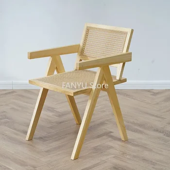 Скандинавские современные обеденные стулья, Дизайн кухни, Минималистичные обеденные стулья для отдыха, Кресло со спинкой, Мебель для дома Cadeira WZ50DC