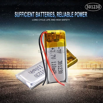 2шт 80 мАч 3,7 В 301230 Литий-полимерная Li-Po аккумуляторная батарея для Mp3 MP4 MP5 GPS мобильный Bluetooth динамик наушники