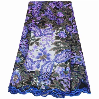 Многоцветная ткань Ulifelace, расшитая блестками, высококачественный тюль, французская сетка, Нигерийские кружевные ткани для пошива платьев OR4236