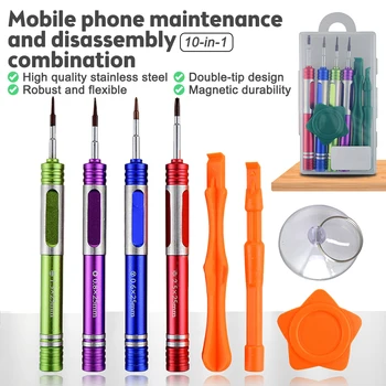 Инструменты для ремонта мобильных телефонов 10 в 1, разборка, набор для ремонта мобильных устройств, набор отверток для открывания Iphone Xiaomi Huawei