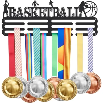 Баскетбольная вешалка для медалей, Подставка для дисплея, Женский спортивный Железный Крючок, Рама для вешалки для медалей, Наградная лента, Болейте за более чем 60 + металлов