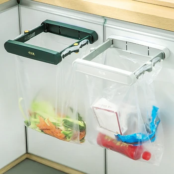 Стойка без перфорации Многофункциональный Складной держатель мешка для мусора для шкафов Шкафы под раковиной Стойка для мешков для мусора Кухонные принадлежности