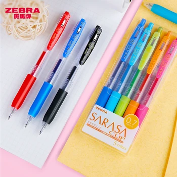 Набор из 3 цветов/ 5 цветов / 10 цветов, цветная гелевая ручка Japan ZEBR JJB15 SARASA, быстросохнущие чернила 0,7 мм