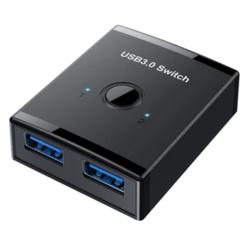 2X USB-переключатель KVM USB-концентратор 3,0 Переключатель KVM-Переключатель Для ПК Клавиатура Мышь Принтер 1 Общий Доступ к ПК 2 Устройства