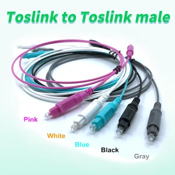 Карамельный Радужный цвет OD2.2mm Цифровое Оптическое волокно Toslink к Toslink мужской Аудиокабель AV Тонкий Кабель 1 м 1,5 м 2 м 3 м 5 м