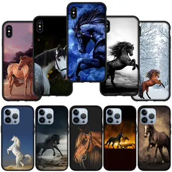 Крутой чехол для телефона Wild Horse для iPhone 15 14 13 12 Mini 11 Pro XS Max X XR 7 8 Plus + 15 + Мягкий корпус