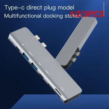1/2/3ШТ 7в1 Концентратор Type C Type C К HDMI-совместимому Адаптеру 4K Thunderbolt 3 USB C Концентратор С USB3.0 Слотом для чтения TF SD PD для