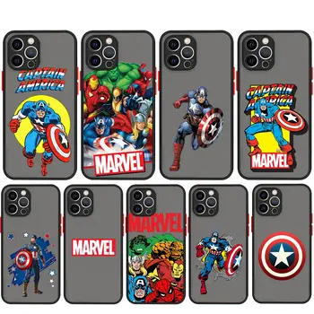 Чехол для телефона Marvel Captain America Shield Shell Cover для iPhone 14 13 12 Mini 11 Pro X XR XS Max 7 8 Plus + SE Мягкий Чехол