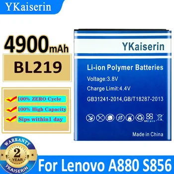 4900 мАч YKaiserin Аккумулятор BL219 Для Lenovo A880 S856 A889 A890e S810t A850 + A916 Bateria