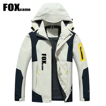 Foxxamo/ Мужская куртка с капюшоном из мягкой ткани, ветрозащитная, непромокаемая, идеально подходящая для активного отдыха (альпинизм, охота, велоспорт)