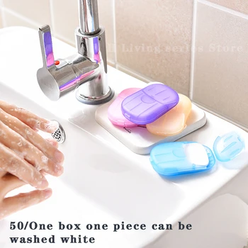 Портативные кусочки мыла для ванной комнаты, кусочки для мытья рук, простыни для путешествий на открытом воздухе, Ароматизированная Пенящаяся Мыльная бумага, таблетки для мытья ванны, чистое мыло